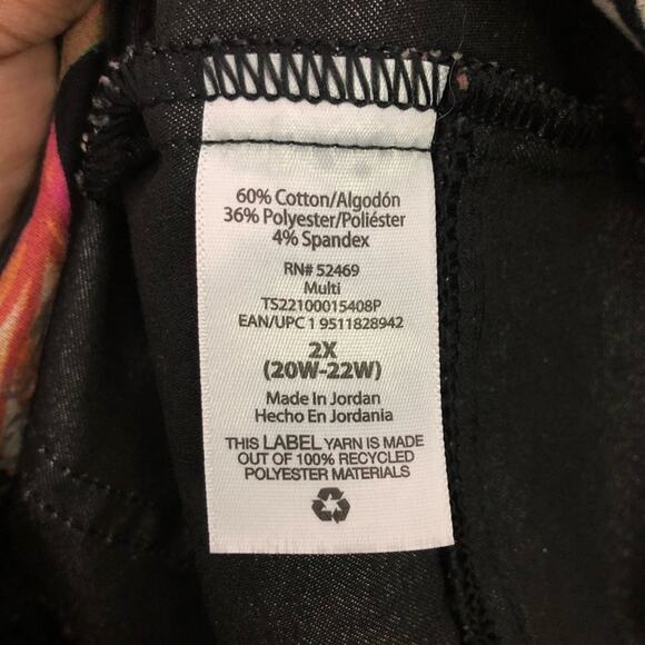 NWT Terra & Sky Tropical Printed Jeggings - Picture 6 of 8